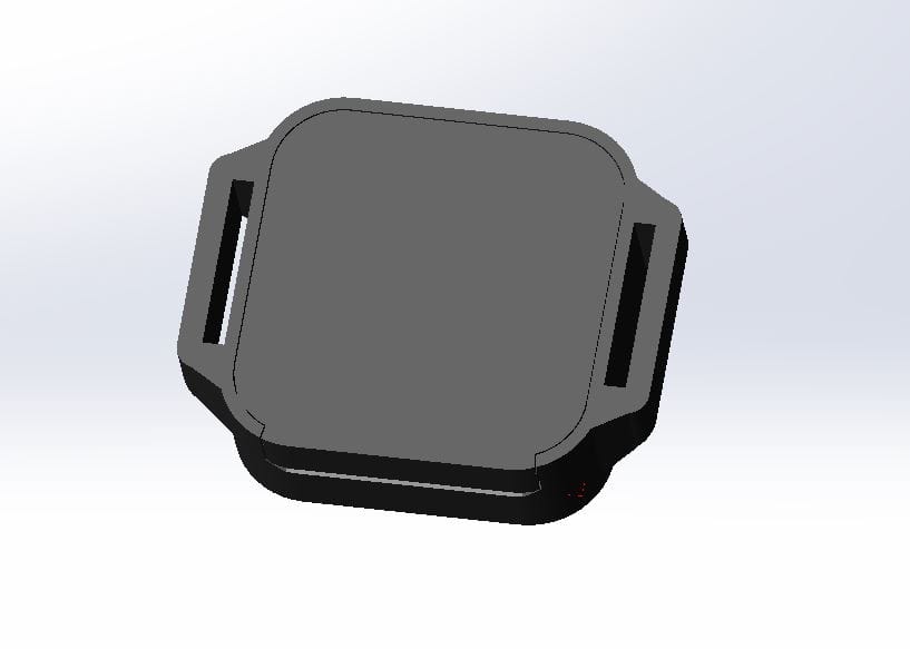 Enclosure back view with removable battery cover
